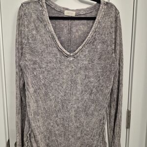 Abree Gray Long Sleeve Top